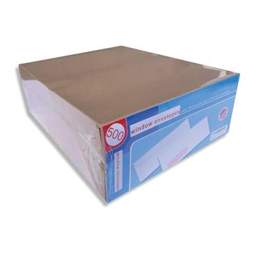 Imagem de Envelopes de janela 500 - nº 10, papel branco de 11 kg, aba gomada, sem matiz, feito nos EUA