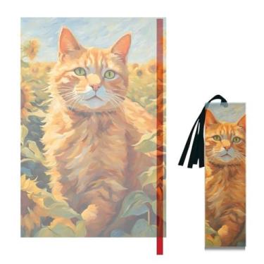 Imagem de Caderno Kraft A5 Gatos Van Gogh - 50 Folhas + Marcador de Página Gatos Van Gogh 01