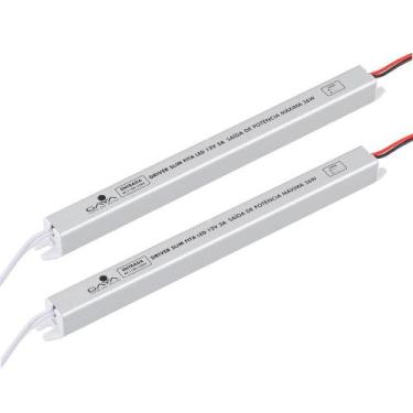 Imagem de Kit 2 Drivers Slim 3A 12V Até 36W Entrada Bivolt Ip20 Gaya, Bivolt