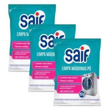 Imagem de Kit 3 Limpa Maquina de Lavar Roupa Sachê Higienizador 80g S/ Cloro Lim