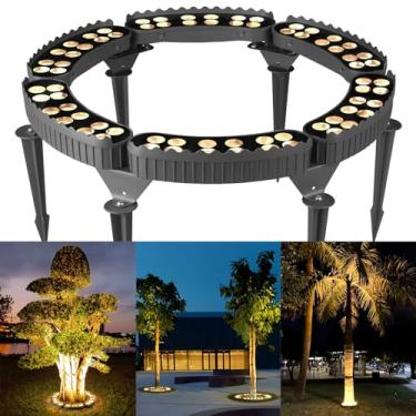 Imagem de Gardencoin Luz De Anel Para Árvore Externa, Iluminação Led De Paisagem Para Árvore, Dc24V, Baixa Voltagem, 3000K, Branco Quente, Ip67 À Prova D'Água, 72W, 10080 Lúmens, Led Osram, Conjunto De 6 (Diâ