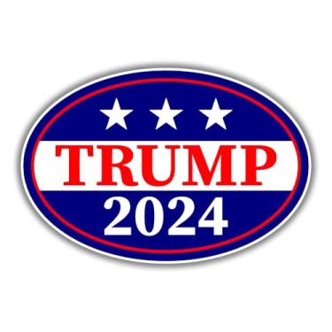 Imagem de Azquest Adesivo de vinil Trump 2024 President Donald Trump 8,9 cm x 14 cm decalque adesivo de para-choque para amigos políticos, carro, caminhão, janela, geladeira, laptop, carro ímã e qualquer