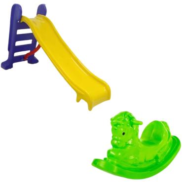 Imagem de KIT Escorregador Médio Gangorra 1 Lugar