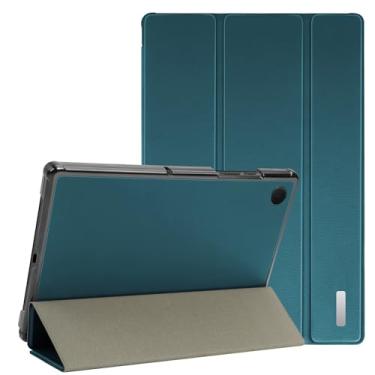 Imagem de Capa fina para Galaxy Tab A8 26.7 cm 2022, capa com suporte de três dobras, leve, à prova de choque, capa traseira rígida à prova de choque com despertar/hibernar automática (2022 SM-X200 X205 X207),