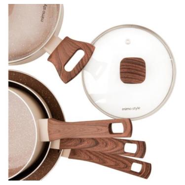 Imagem de Jogo De Panelas 10 Pç Revestimento Cerâmico Indução Mimo - Alumínios P