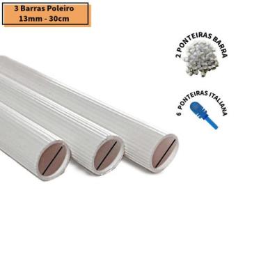 Imagem de 3 Barras 13mm c/ 30cm + 6 Ponteiras Italianas - Passaros Bird Gaiola V