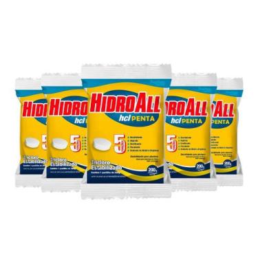 Imagem de Cloro Pastilha Hcl Penta 5 Em 1 Hidroall 5 Unidades 200g