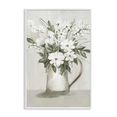 Imagem de Stupell Industries Country Pitcher Bouquet Branco Emoldurado Giclée Arte de Parede Design por Marilyn Dunlap, 12 x 18