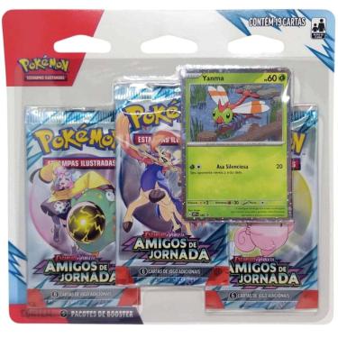 Imagem de Triple Pack Pokémon Yanma Ev9 Amigos De Jornada Copag 19 Cartas