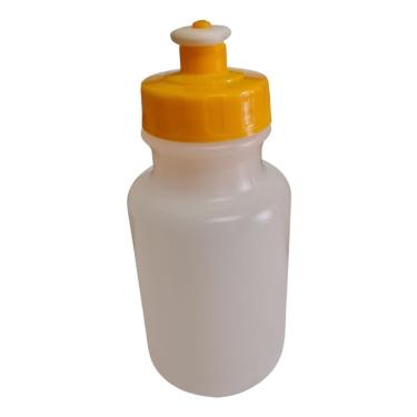 Imagem de 30 Garrafas Squeeze 300ml Plástico Transparente/ Amarela