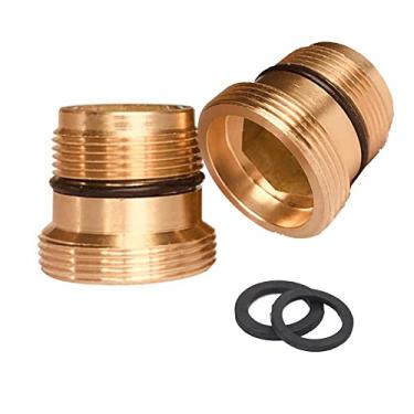 Imagem de 2 adaptadores de torneira, rosca macho NPT de 22 mm para rosca macho, conector de aerador borbulhador embutido para adaptador de torneira de purificador de água (21,2 mm - 22 mm)