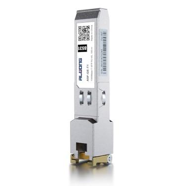 Imagem de Alwong Transceptor de cobre SFP 1000Base-T, módulo Ethernet 1,25G SFP para RJ45, até 100 m, para Ubiquiti UniFi UF-RJ45-1G, Meraki MA-SFP-1GB-TX, Mikrotik, TP-Link, Intel e mais, 1 pacote
