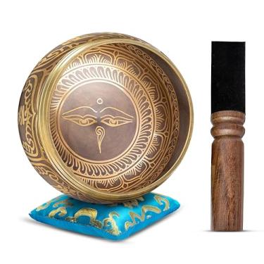 Imagem de Conjunto de tigelas tibetanas para cantar – Fácil de brincar, autêntico feito à mão para meditação sonora, chacra e cura de ioga da Himalayan Bazaar