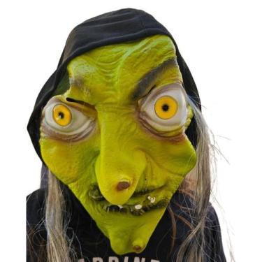 Imagem de Máscara Cosplay bruxa verde Haloween Carnaval latex terror - sm decora