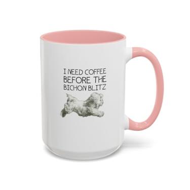 Imagem de Caneca de café engraçada Bichon Frise, presente para amantes de animais de estimação, caneca para mãe de cachorro, humor Bichon Blitz, presente para amantes de café