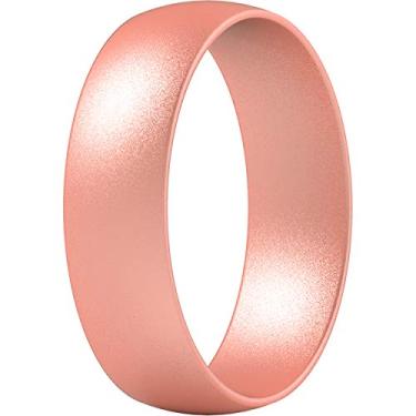 Imagem de ThunderFit Anéis de casamento de silicone unissex, alianças de noivado de borracha 6 mm de largura 1,65 mm de espessura - 1/2/3/4/5/6/7 pacote variado, 5.5 - 6 (16.50mm), Silicone, Sem pedra preciosa