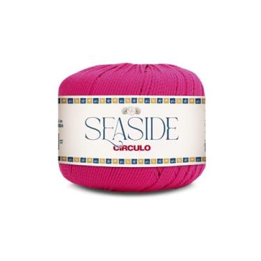 Imagem de CIRCULO Fio à beira-mar, perfeito para roupas de praia, biquínis e saídas de praia, secagem rápida e leve, peso para os dedos, 100% poliamida, 50 g, cor rosa elétrico 6115