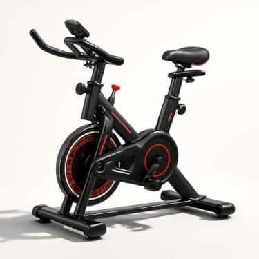 Imagem de Bicicleta Ergométrica Spinning Mecânica Silenciosa - Preta/vermelha
