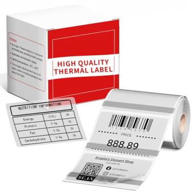 Imagem de Memoking Etiquetas Térmicas Transparentes HD, 40 x 30 mm, 230 Peças, Compatíveis com Phomemo M110 M220