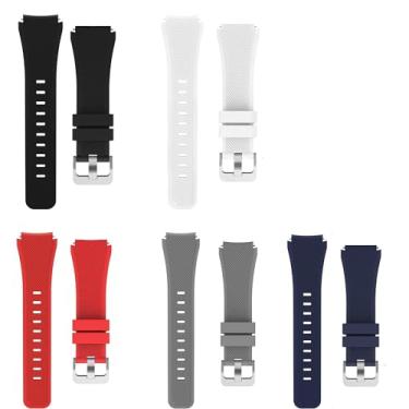 Imagem de Compatível com pulseiras Casio MDV106, pulseira de silicone esportiva de liberação rápida de 22 mm compatível com relógio Casio MDV106-1AV/MTP-VD01 (pacote com 5)