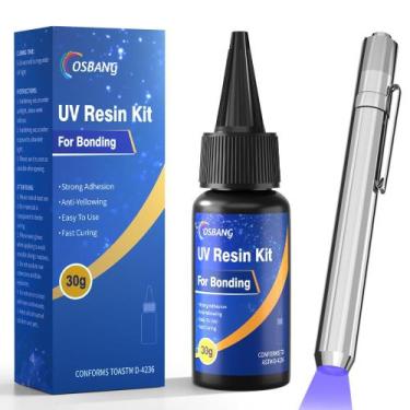 Imagem de Kit de resina UV OSBANG Curing & Bonding 30g transparente com luz