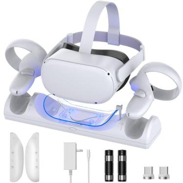 Imagem de Base de carregamento VR TanReginal para Oculus Quest 2 com baterias