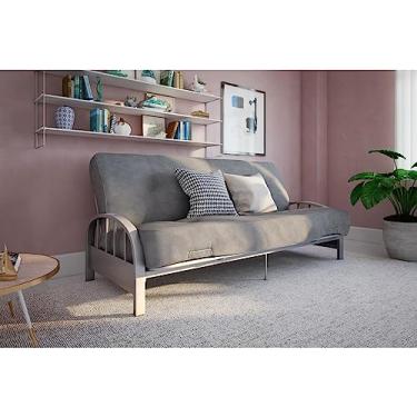 Imagem de DHP Estrutura de sofá-cama futon prata de metal durável