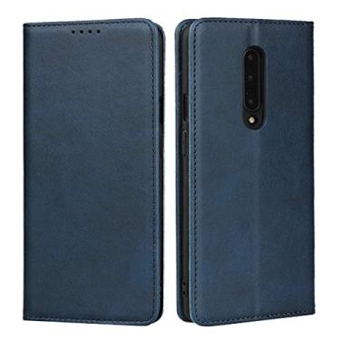 Imagem de Capa carteira de couro sintético com estampa de panturrilha OnePlus, OnePlus 7 Pro, OnePlus 7 Pro---Navy Blue