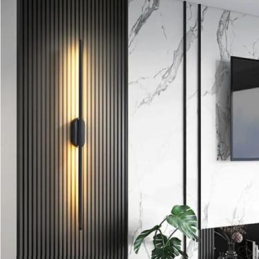 Imagem de Luminária de Parede Interna Arandela LED 14W Vector Preta Moderna com 