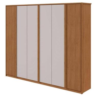 Imagem de Guarda Roupa Casal Ollie 6 Portas Amêndoa Clean Off White Flex – Lopas