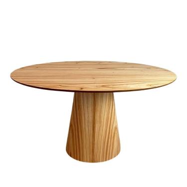 Imagem de Mesa De Jantar Cone Oval 200X100 Tampo Cinamomo Base Marrom