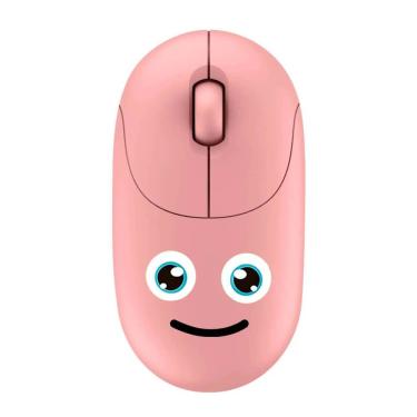 Imagem de Mouse Sem Fio Kms001 Emoji Kids Pink Bright Rosa