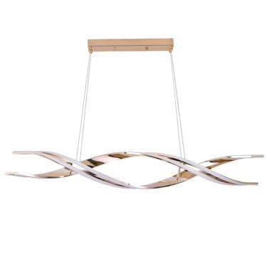 Imagem de Lustre Luminaria Dna Pendente Molecular Espiral 76w Led Teto Sala Quarto Iluminaçao Luxo