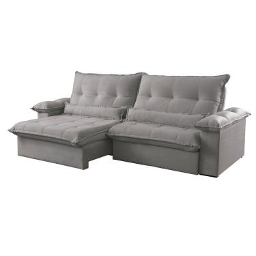 Imagem de Sofá Vega 02 Módulos De 100cm Br 25cm Meu Sofá Online B026 Veludo Prata