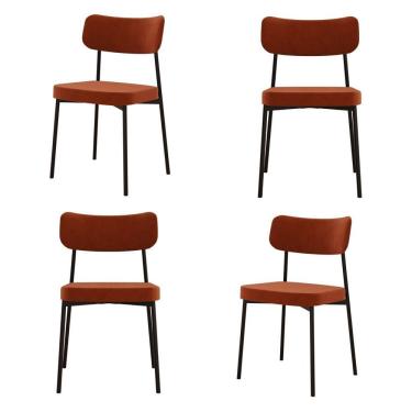 Imagem de Kit Com 4 Cadeiras Para Sala De Jantar Mona Yescasa Terracota