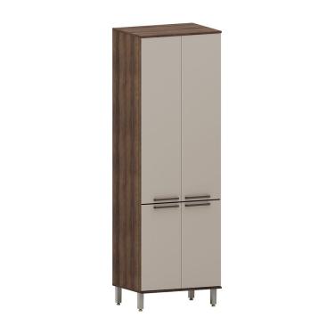 Imagem de Paneleiro Duplo 70cm 4 Portas Luna Luciane Móveis Nogueira Dourado-cinammon