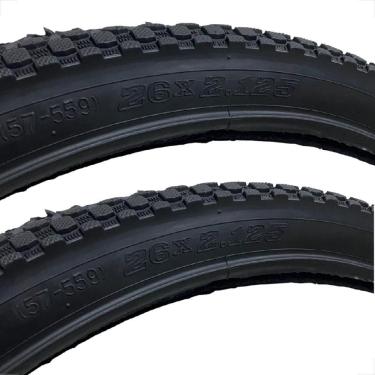 Imagem de Par Pneu Bike Bicicleta Mtb Shiver Aro 26 x 2.125 Tipo Scorpion Balão Cravo Banda Leve