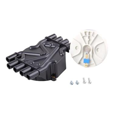 Imagem de Conjunto de distribuidor de ignição terminais de latão Tampa e kit de rotor para GMC Vortec C1500 C2500 C3500 K1500 K2500 K3500 1996 1997 1998 1999 2000 2001 2002 V8 5,0L 5,0L .7L Relpaces # 93441558 DR331