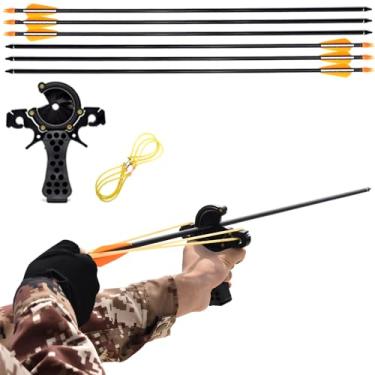 Imagem de Piaoyu Estilingue De Pesca, Arco E Flecha Com Flechas Para Caça, Estilingue, Multifuncional Adultos (Pacote A)