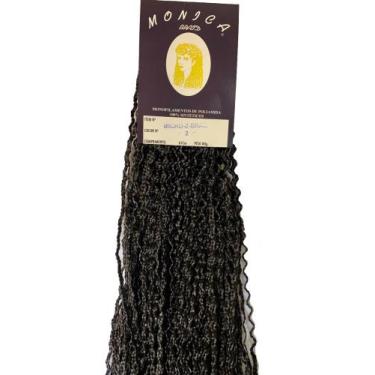 Imagem de kanecalon trancinha cabelo sintético micro zizi cor 2 castanho escuro 