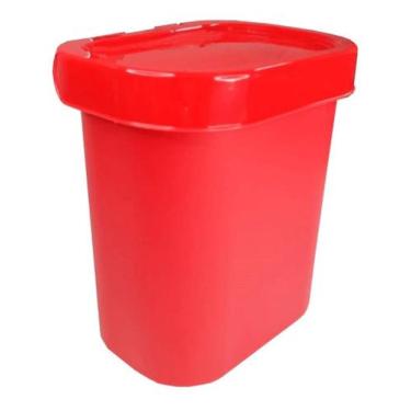 Imagem de Lixeira De Plástico Vermelha 2,5 Litros Para Pia - Plasútil