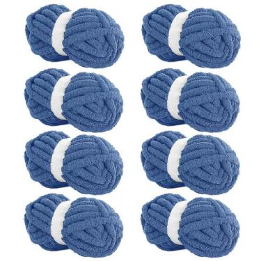 Imagem de Fio HOMBYS Country Blue Chenille para crochê e tricô