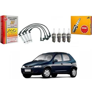 Imagem de Kit Vela Ngk Cabo Celta 1.0 Mpfi 2000 A 2001