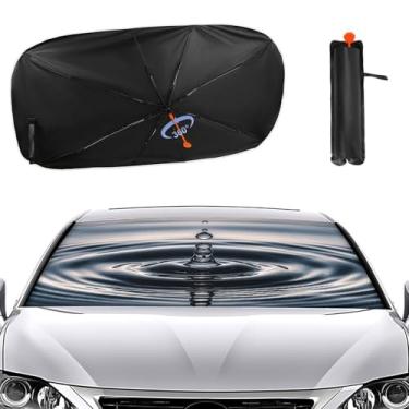 Imagem de Para-brisa de carro para-sol guarda-sol capa de para-brisa para-sol blocos de gotas de vidro protetor de viseira de sol interior automotivo acessórios de proteção solar