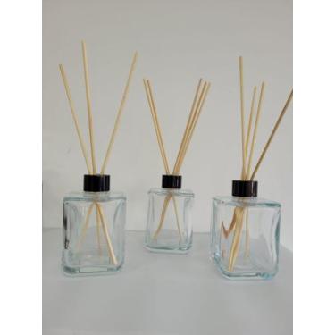 Imagem de KIT 3-Frascos de Vidro Texas Diamante p/dIfusor de Ambiente - Koga Prs