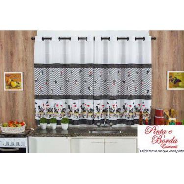 Imagem de CORTINA ESTAMPADA DE COZINHA  2.00 x 1.50  TECIDO OXFORD - PRONTA ENTR