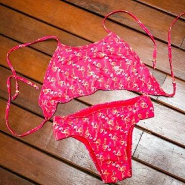 Imagem de Biquini Flamingos Shine mãe e filha - ArueArrue, 16