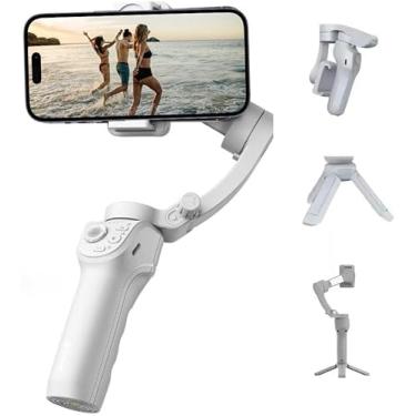 Imagem de Estabilizador Gimbal para Celular, 3 Eixos, Bateria 8h, Seguimento Inteligente, Design Ergonômico, Compatível com Smartphones e DSLR