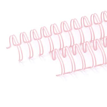 Imagem de Craftelier - Kit de 2 argolas duplas em espiral para encadernar álbuns, cadernos, agendas ou calendários, ideal para projetos de scrapbooking e trabalhos manuais, Ø 2,54 cm (1 polegadas) - rosa bebé