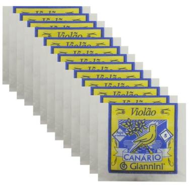 Imagem de 12 Corda AVULSA violao aço 5a Lá GIANNINI CANARIO c/ bolinha